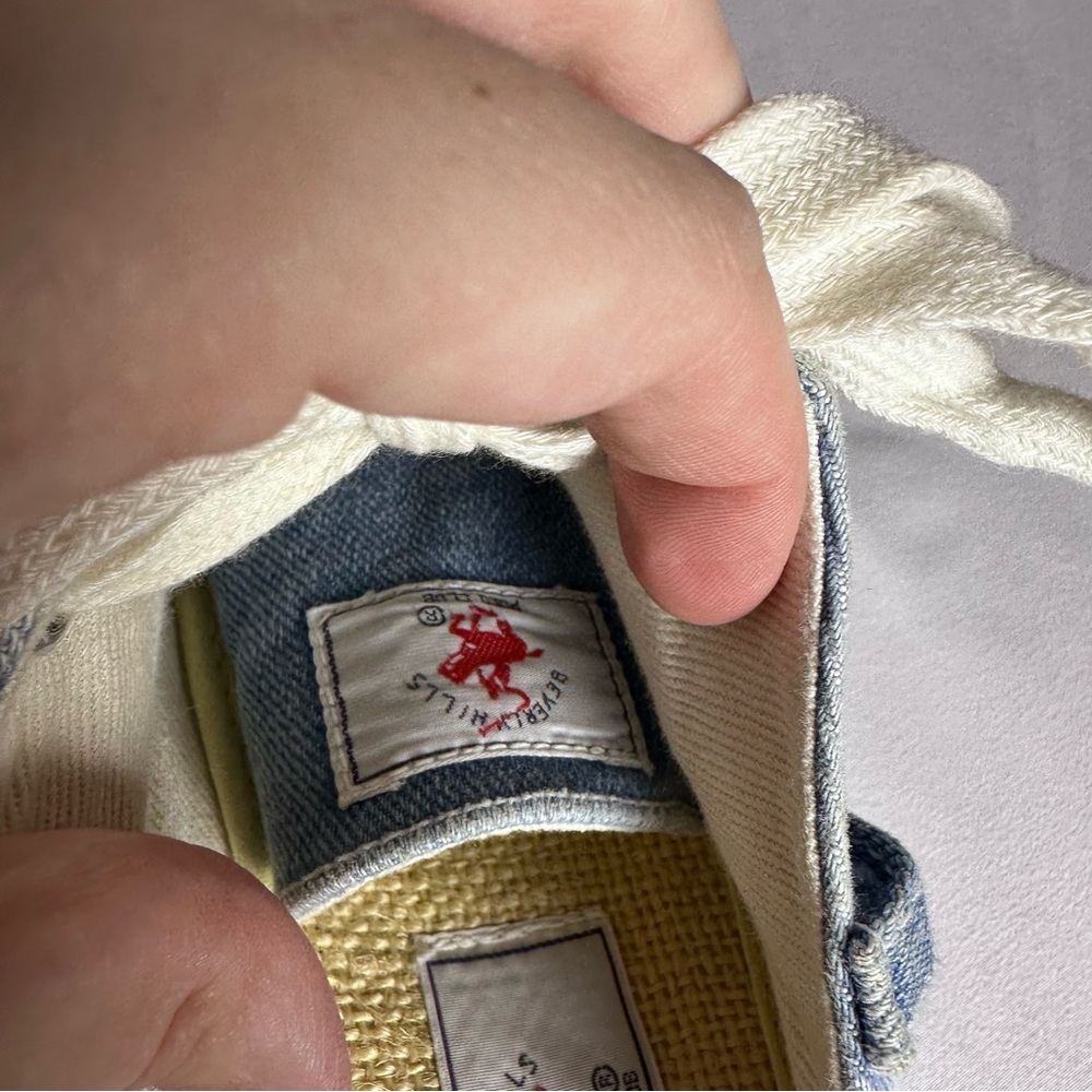 Beverly Hills Polo Club Denim Slip-On Platform Sneakers women’s size 8.5 90s - Picture 6 of 11